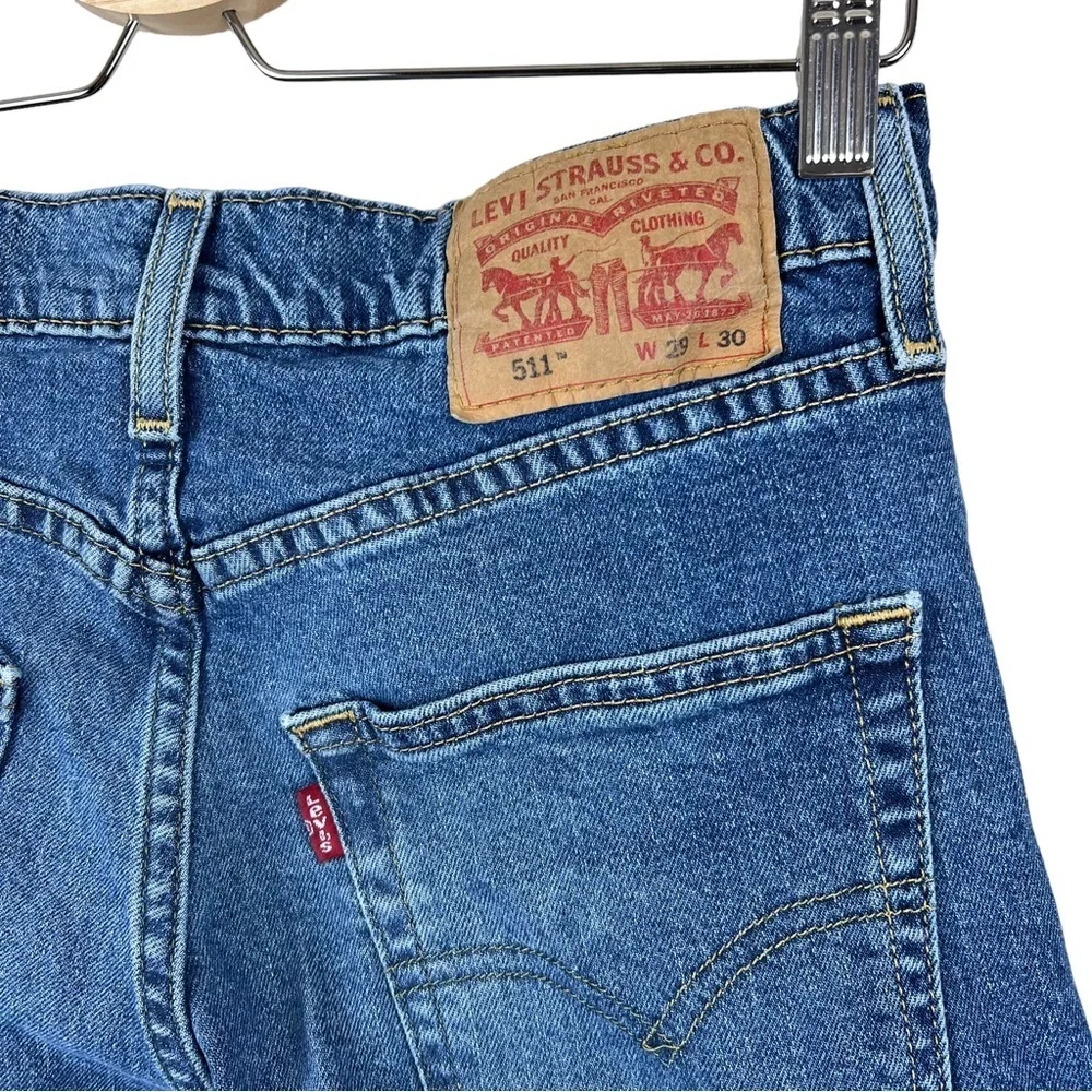 Levi Strauss and Co 511 Slim Fit Jeans Denim Men's Size 29 - Picture 5 of 6